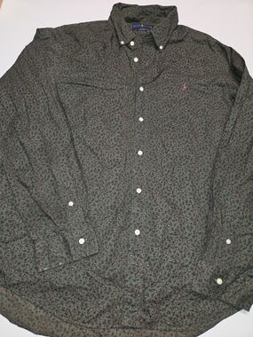 Ralph Lauren Green Floral Button-Down Men's Shirt